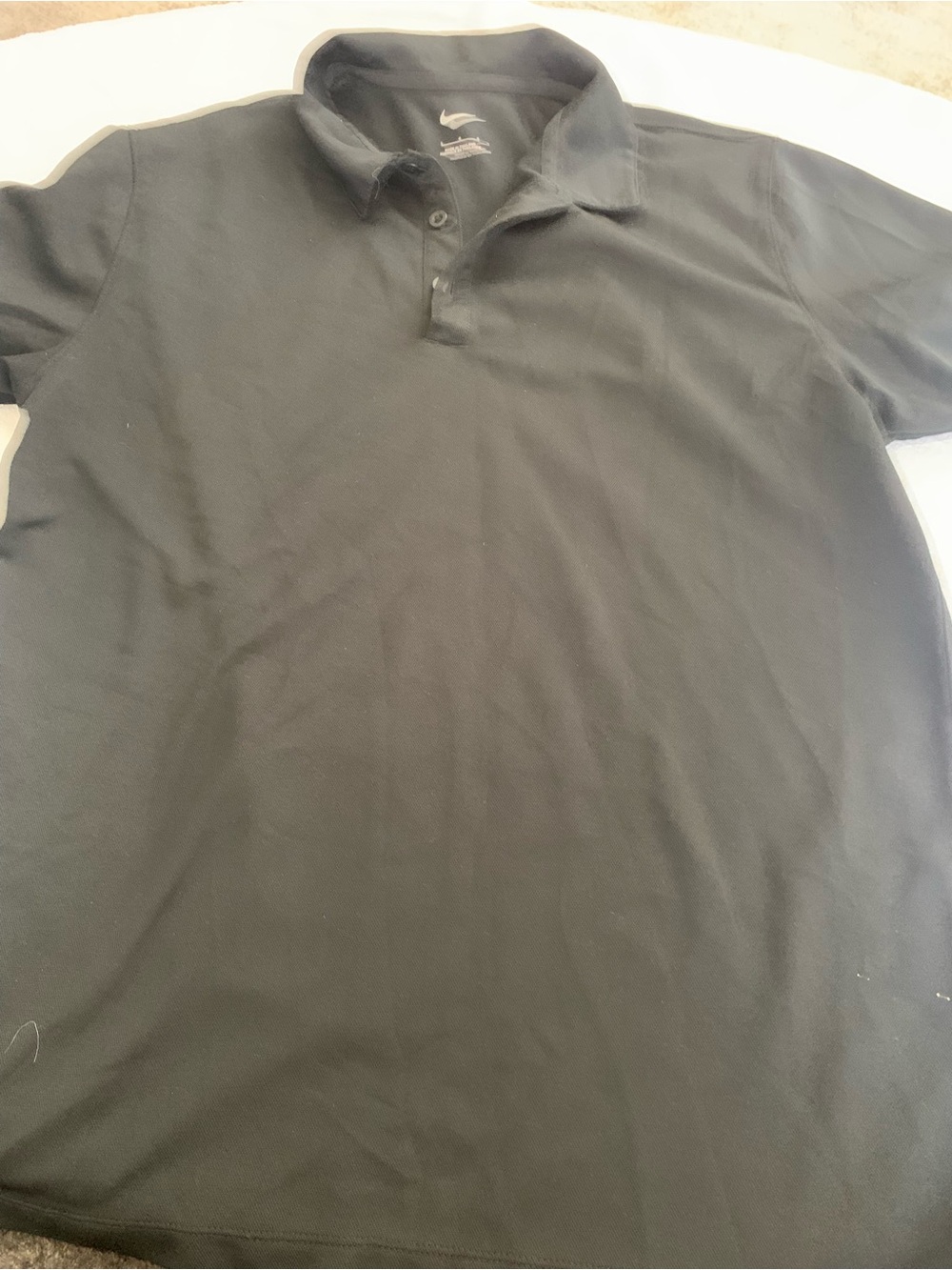 Nike Black Men's Polo Shirt with Subtle Logo